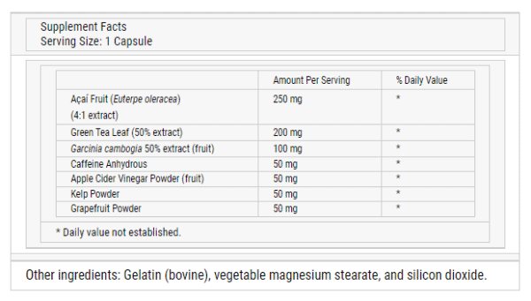 Juiced Upp Hashtag Lean Ingredients